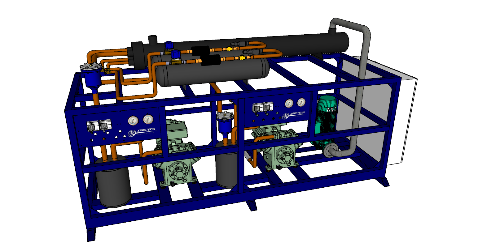Агрегат холодильный для охлаждения жидкости (Чиллер) : КРИОТЕК24 –  Промышленное хладоснабжение